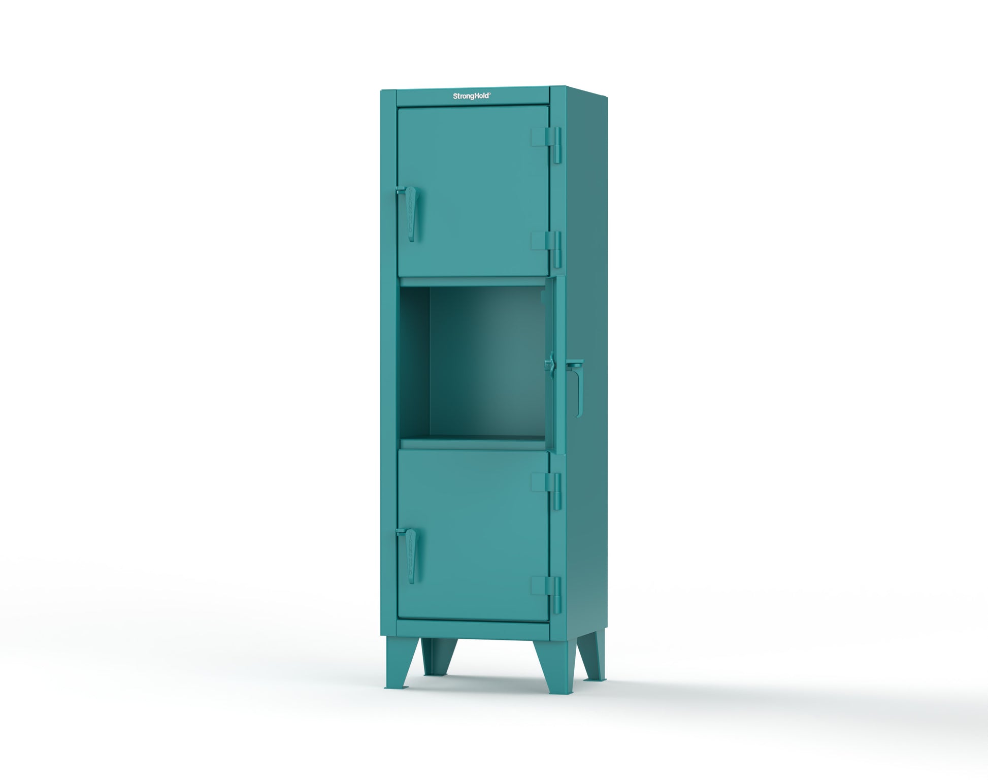 Extreme Duty 12 GA Triple-Tier Locker with 3 Compartments, 22 in. W x 18in. D x 68 in. H - 25-18-3TMT-5021