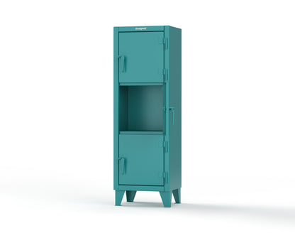 Extreme Duty 12 GA Triple-Tier Locker with 3 Compartments, 22 in. W x 18in. D x 68 in. H - 25-18-3TMT-5021