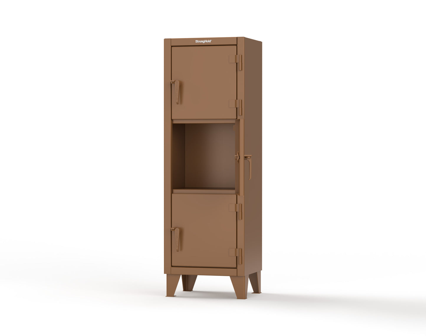 Extreme Duty 12 GA Triple-Tier Locker with 3 Compartments, 22 in. W x 18in. D x 68 in. H - 25-18-3TMT-8008