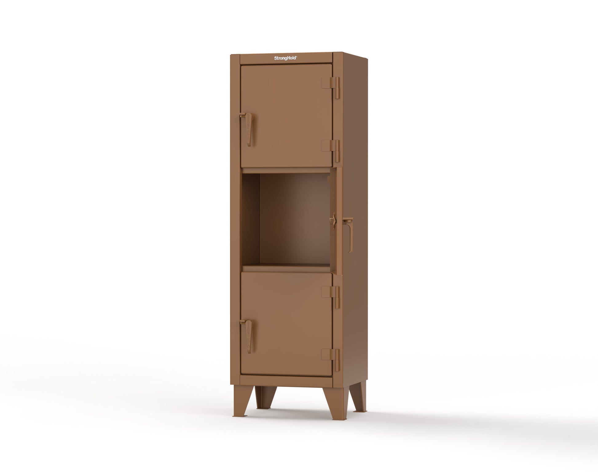 Extreme Duty 12 GA Triple-Tier Locker with 3 Compartments, 22 in. W x 18in. D x 68 in. H - 25-18-3TMT-8008