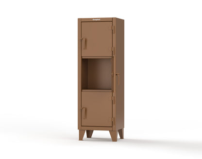 Extreme Duty 12 GA Triple-Tier Locker with 3 Compartments, 22 in. W x 18in. D x 68 in. H - 25-18-3TMT-8008