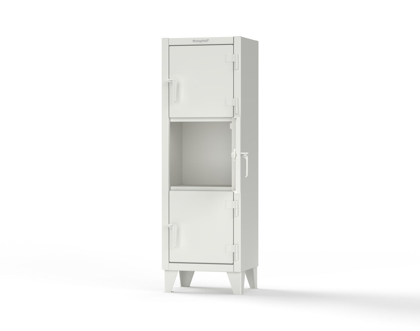 Extreme Duty 12 GA Triple-Tier Locker with 3 Compartments, 22 in. W x 18in. D x 68 in. H - 25-18-3TMT-9003