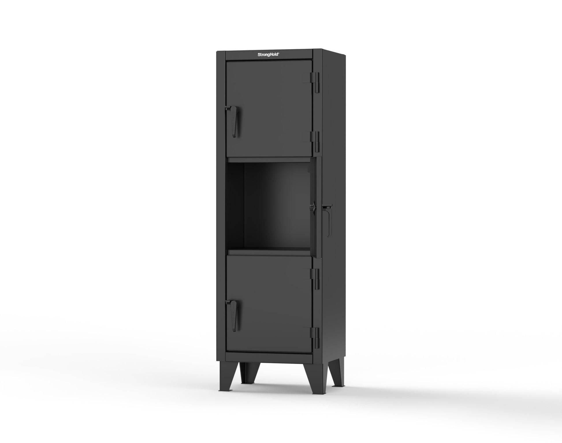 Extreme Duty 12 GA Triple-Tier Locker with 3 Compartments, 22 in. W x 18in. D x 68 in. H - 25-18-3TMT-9005