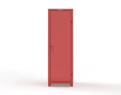Extra Heavy Duty 14 GA Single-Tier Locker with Shelf and Hanger Rod, 1 Compartment - 24 in. W x 24 in. D x 75 in. H - 26-1D-24-1T-L-3001