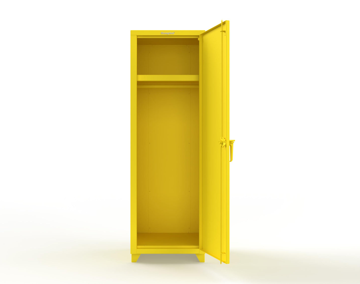 Extra Heavy Duty 14 GA Single-Tier Locker with Shelf and Hanger Rod, 1 Compartment - 24 in. W x 24 in. D x 75 in. H - 26-1D-24-1T-L-1021