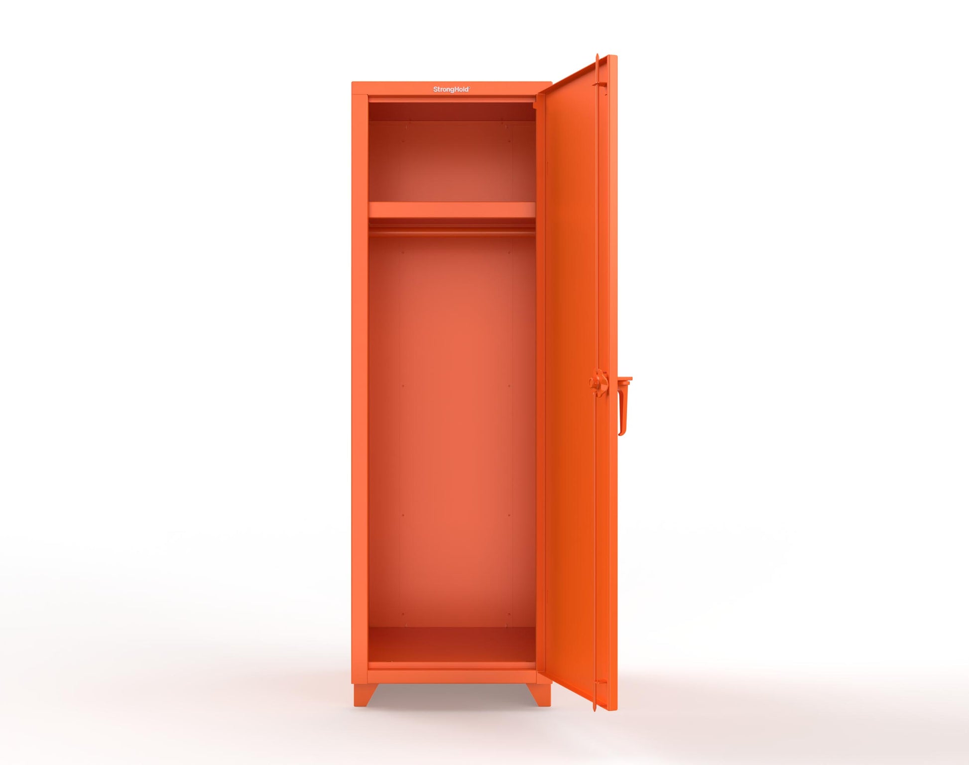 Extra Heavy Duty 14 GA Single-Tier Locker with Shelf and Hanger Rod, 1 Compartment - 24 in. W x 24 in. D x 75 in. H - 26-1D-24-1T-L-2009