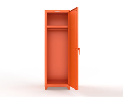 Extra Heavy Duty 14 GA Single-Tier Locker with Shelf and Hanger Rod, 1 Compartment - 24 in. W x 24 in. D x 75 in. H - 26-1D-24-1T-L-2009