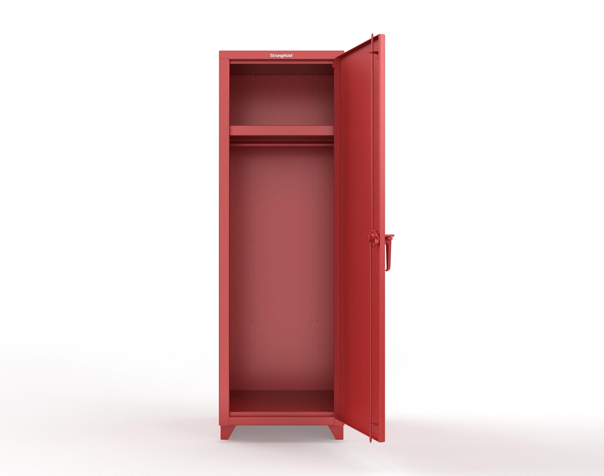Extra Heavy Duty 14 GA Single-Tier Locker with Shelf and Hanger Rod, 1 Compartment - 24 in. W x 24 in. D x 75 in. H - 26-1D-24-1T-L-3001