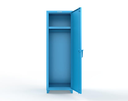 Extra Heavy Duty 14 GA Single-Tier Locker with Shelf and Hanger Rod, 1 Compartment - 24 in. W x 24 in. D x 75 in. H - 26-1D-24-1T-L-5012