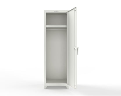 Extra Heavy Duty 14 GA Single-Tier Locker with Shelf and Hanger Rod, 1 Compartment - 24 in. W x 24 in. D x 75 in. H - 26-1D-24-1T-L-9003