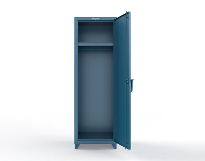 Extra Heavy Duty 14 GA Single-Tier Locker with Shelf and Hanger Rod, 1 Compartment - 24 in. W x 24 in. D x 75 in. H - 26-1D-24-1T-L-5001