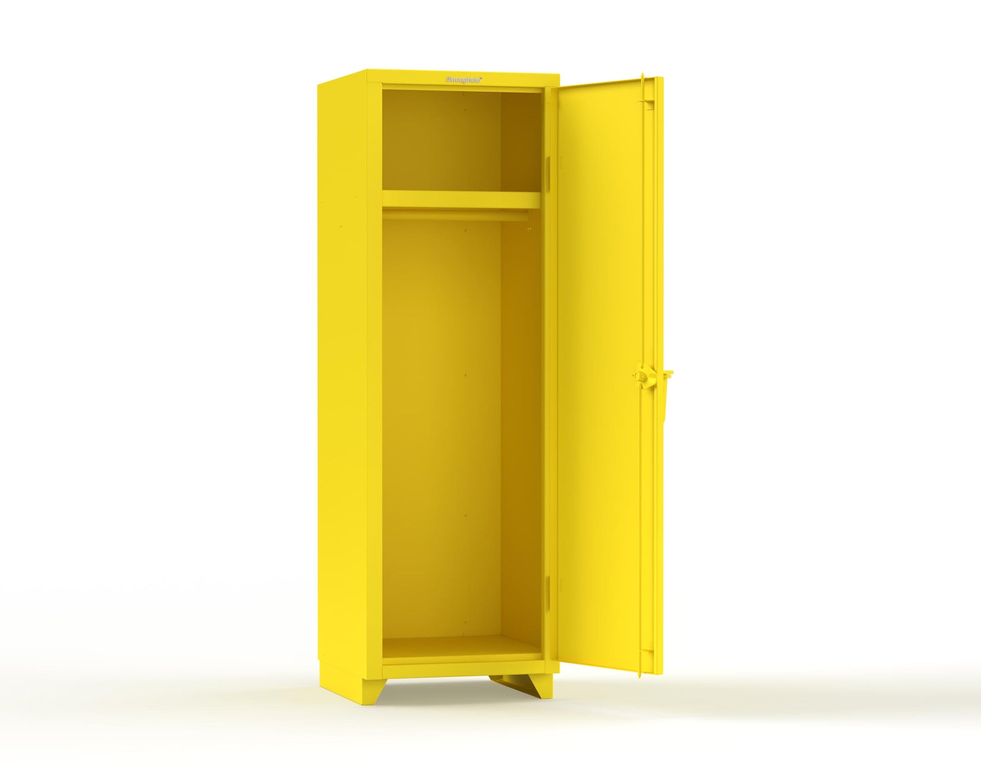 Extra Heavy Duty 14 GA Single-Tier Locker with Shelf and Hanger Rod, 1 Compartment - 24 in. W x 24 in. D x 75 in. H - 26-1D-24-1T-L-1021