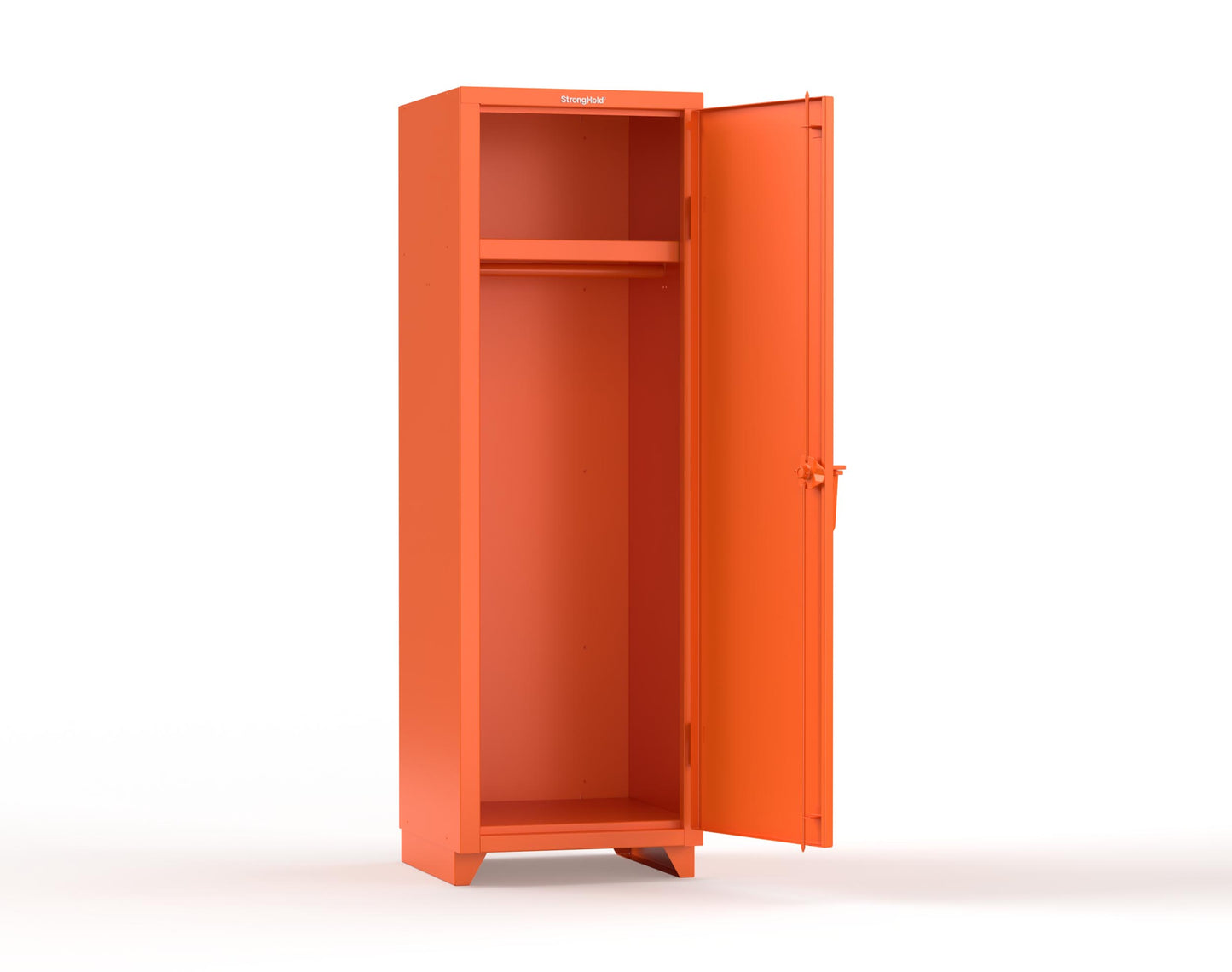 Extra Heavy Duty 14 GA Single-Tier Locker with Shelf and Hanger Rod, 1 Compartment - 24 in. W x 24 in. D x 75 in. H - 26-1D-24-1T-L-2009