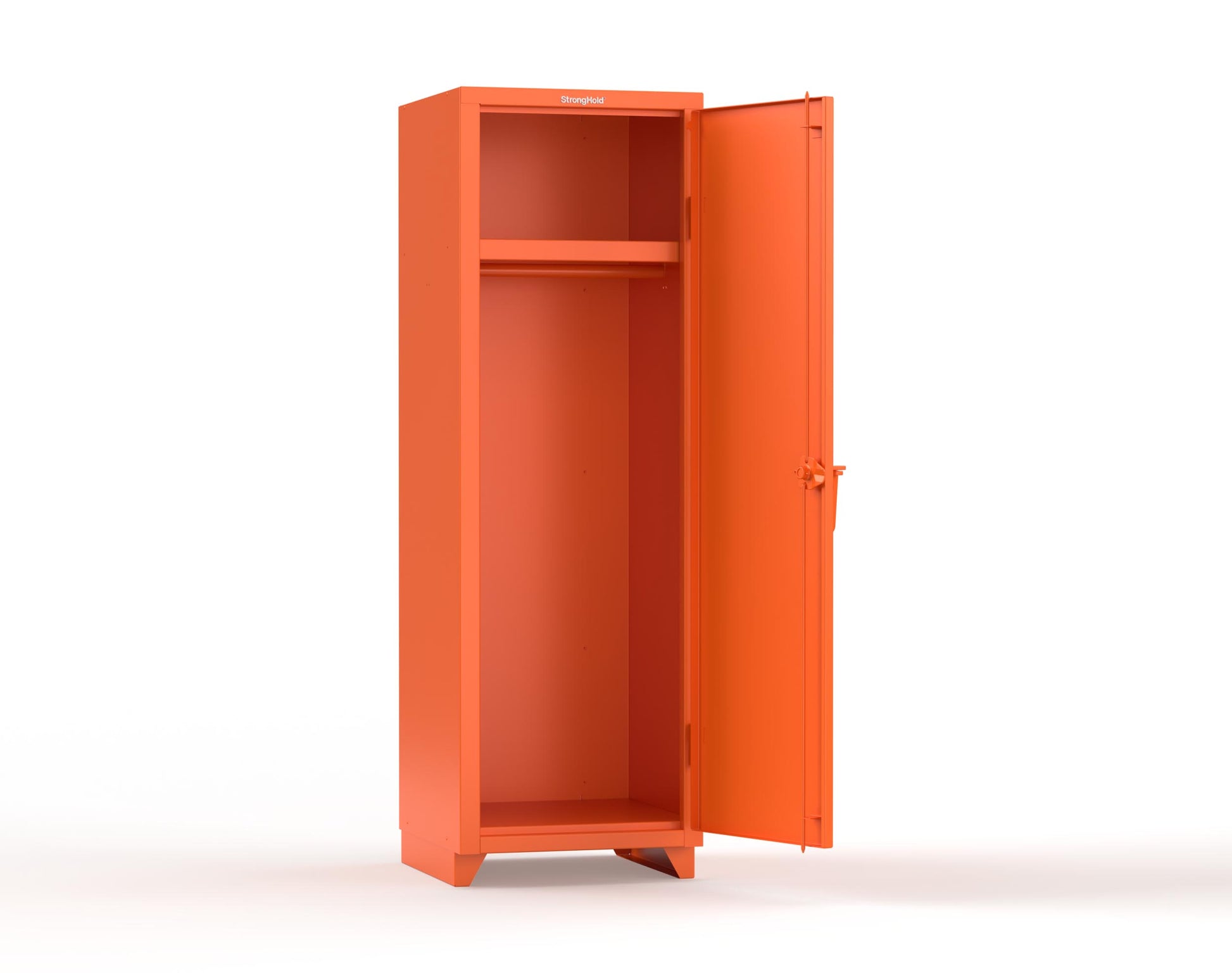 Extra Heavy Duty 14 GA Single-Tier Locker with Shelf and Hanger Rod, 1 Compartment - 24 in. W x 24 in. D x 75 in. H - 26-1D-24-1T-L-2009