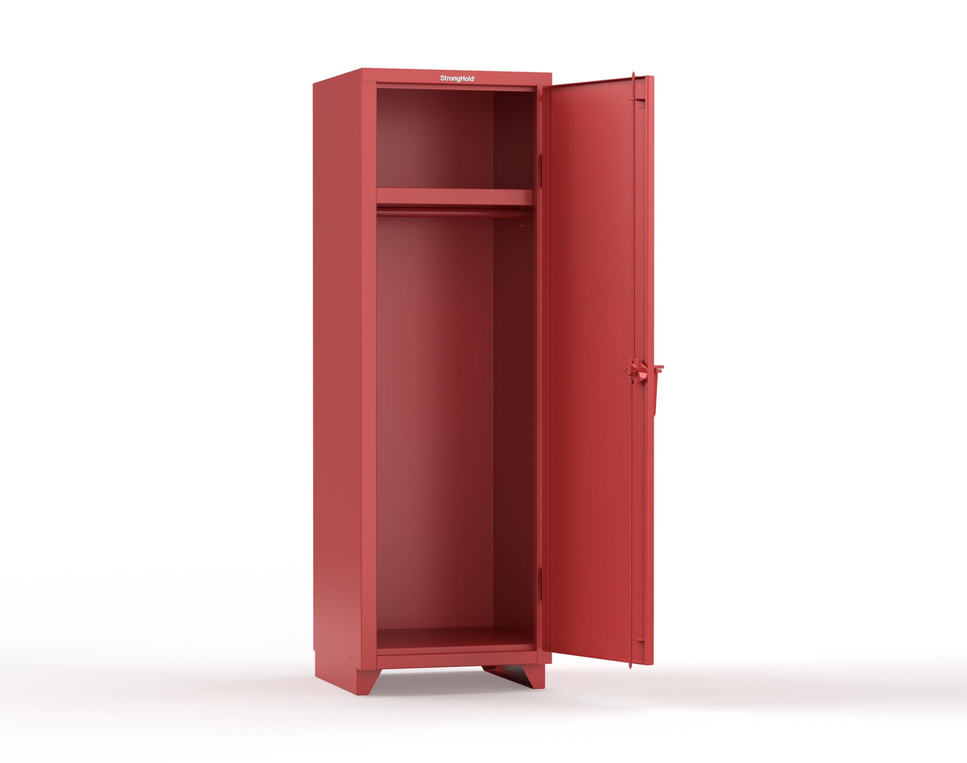 Extra Heavy Duty 14 GA Single-Tier Locker with Shelf and Hanger Rod, 1 Compartment - 24 in. W x 24 in. D x 75 in. H - 26-1D-24-1T-L-3001