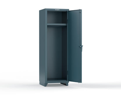 Extra Heavy Duty 14 GA Single-Tier Locker with Shelf and Hanger Rod, 1 Compartment - 24 in. W x 24 in. D x 75 in. H - 26-1D-24-1T-L-5001