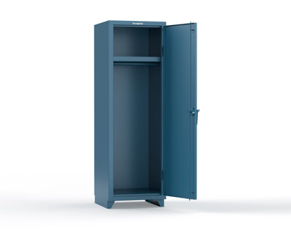 Extra Heavy Duty 14 GA Single-Tier Locker with Shelf and Hanger Rod, 1 Compartment - 24 in. W x 24 in. D x 75 in. H - 26-1D-24-1T-L-5001