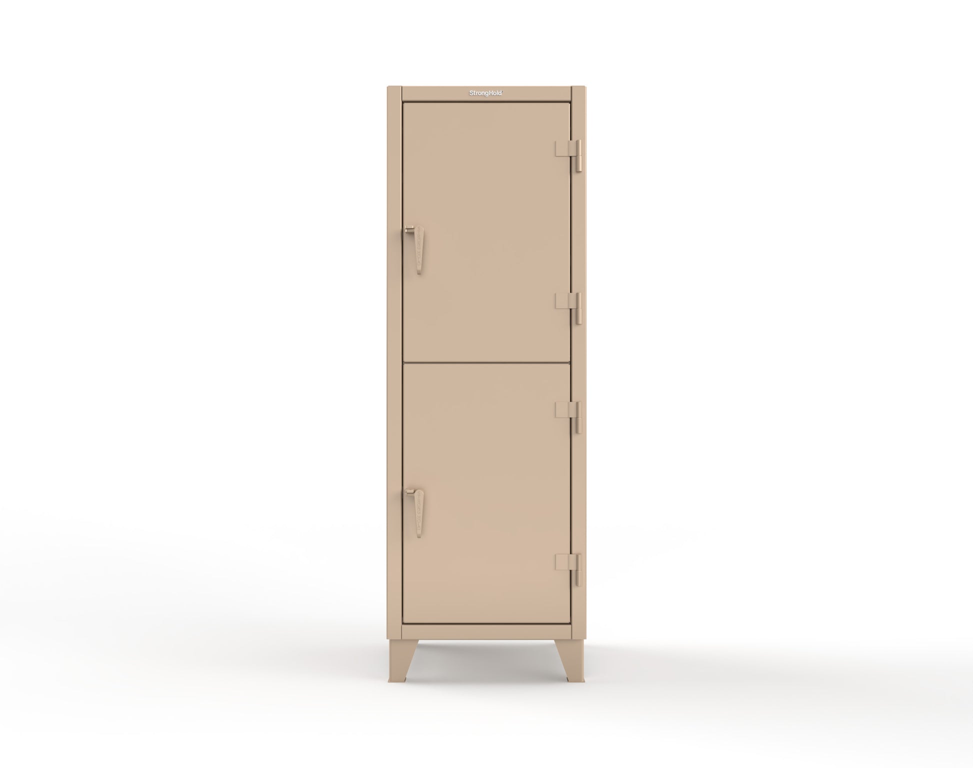 Extreme Duty 12 GA Double-Tier Locker with 2 Compartments, 3 Shelves, 4 Drawers - 26 in. W x 24in. D x 78 in. H - 26-24-2TPL-4DB-1019