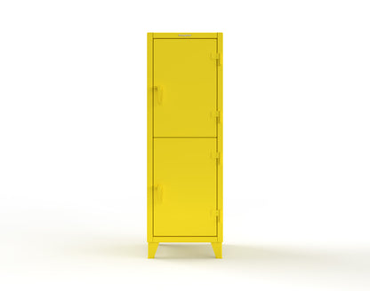 Extreme Duty 12 GA Double-Tier Locker with 2 Compartments, 3 Shelves, 4 Drawers - 26 in. W x 24in. D x 78 in. H - 26-24-2TPL-4DB-1023