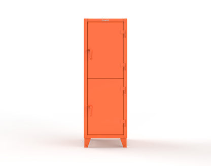 Extreme Duty 12 GA Double-Tier Locker with 2 Compartments, 3 Shelves, 4 Drawers - 26 in. W x 24in. D x 78 in. H - 26-24-2TPL-4DB-2004