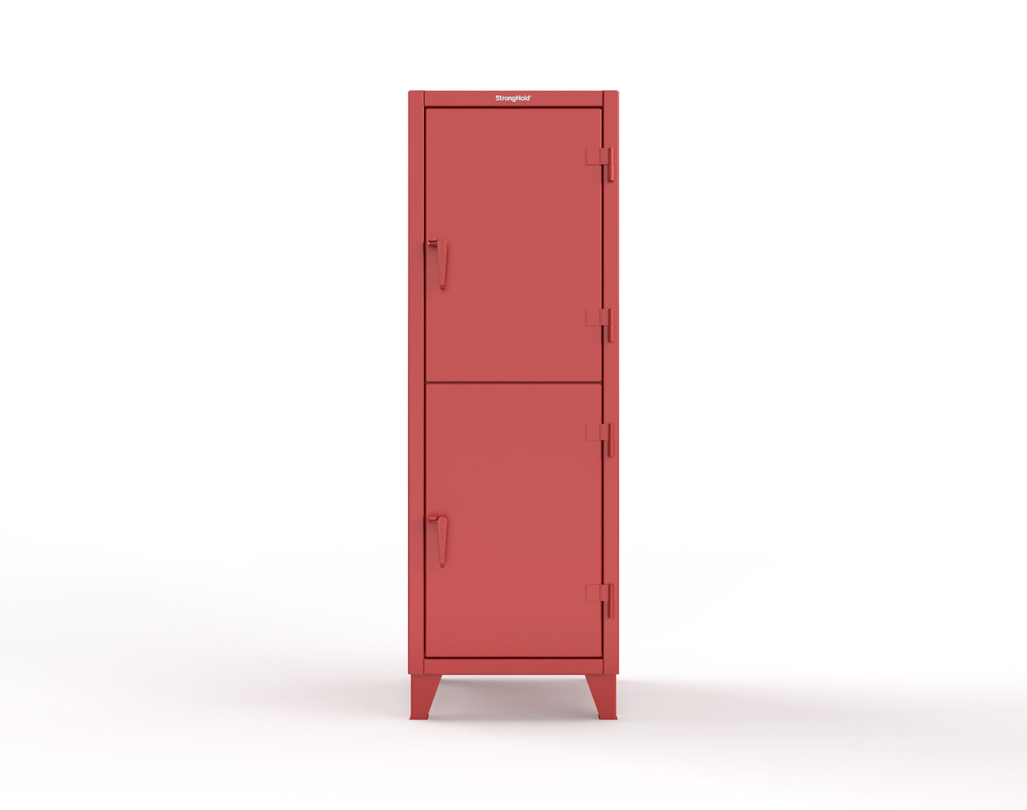 Extreme Duty 12 GA Double-Tier Locker with 2 Compartments, 3 Shelves, 4 Drawers - 26 in. W x 24in. D x 78 in. H - 26-24-2TPL-4DB-3001