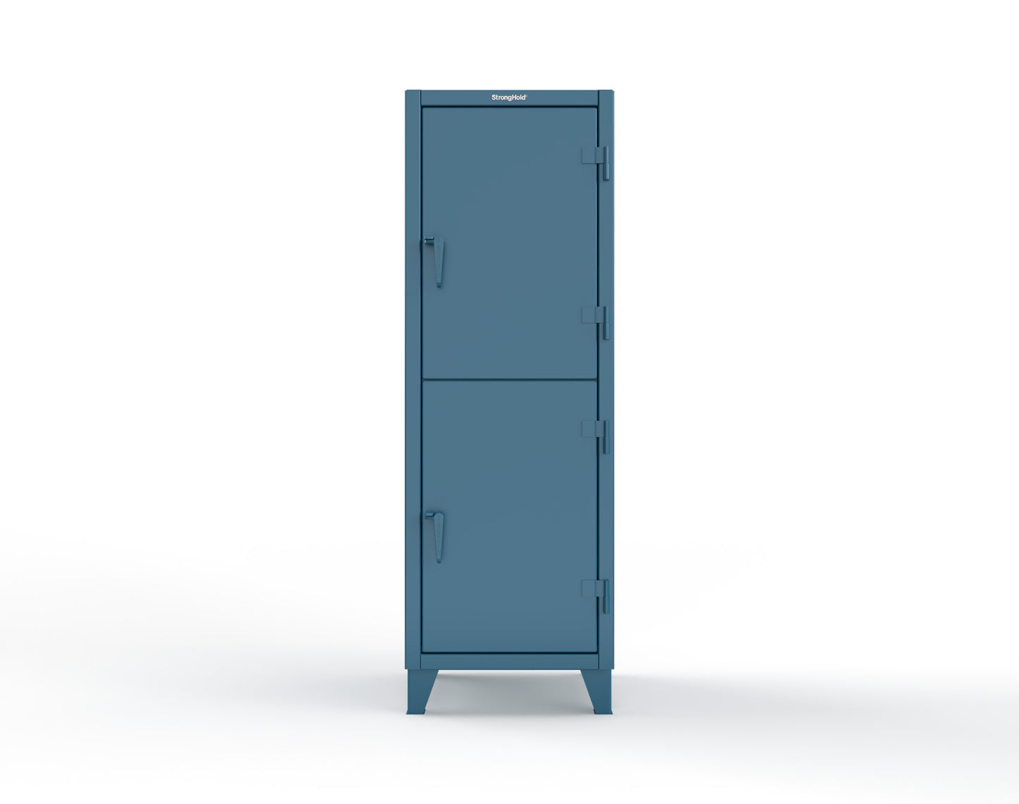 Extreme Duty 12 GA Double-Tier Locker with 2 Compartments, 3 Shelves, 4 Drawers - 26 in. W x 24in. D x 78 in. H - 26-24-2TPL-4DB-5010