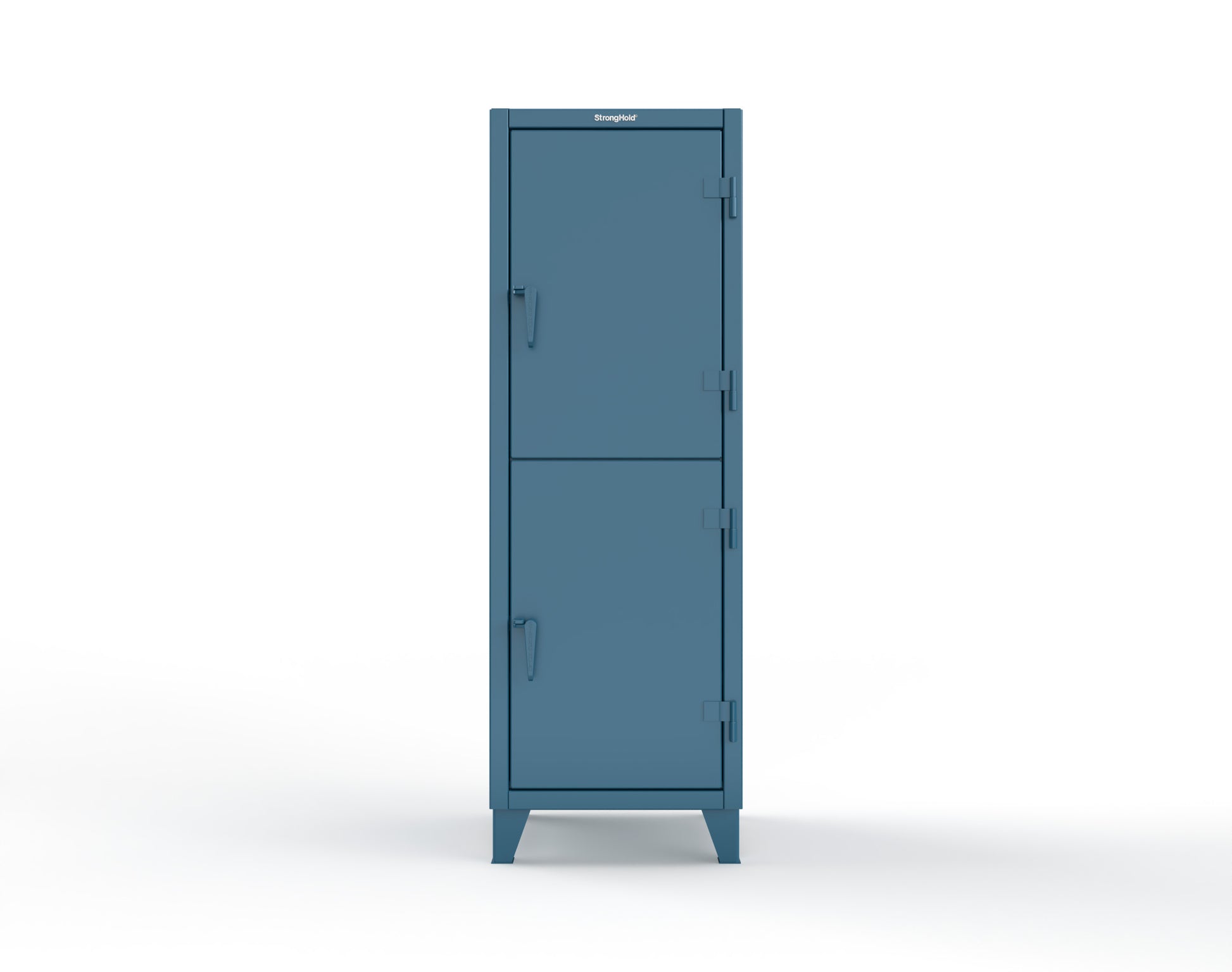 Extreme Duty 12 GA Double-Tier Locker with 2 Compartments, 3 Shelves, 4 Drawers - 26 in. W x 24in. D x 78 in. H - 26-24-2TPL-4DB-5010