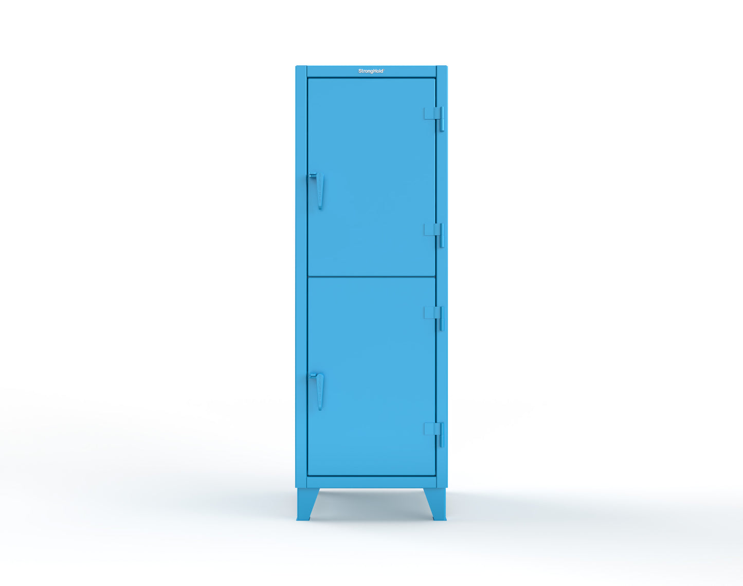 Extreme Duty 12 GA Double-Tier Locker with 2 Compartments, 3 Shelves, 4 Drawers - 26 in. W x 24in. D x 78 in. H - 26-24-2TPL-4DB-5012