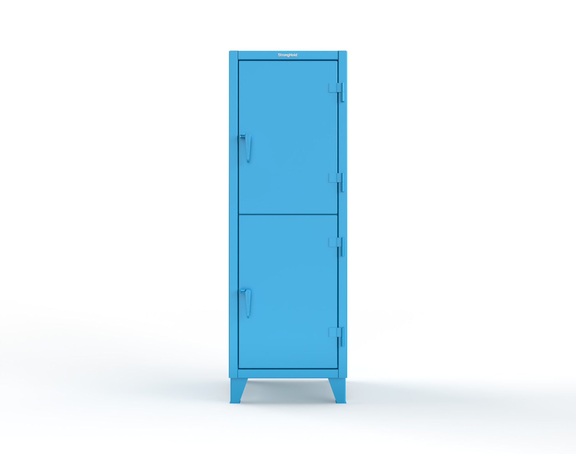 Extreme Duty 12 GA Double-Tier Locker with 2 Compartments, 3 Shelves, 4 Drawers - 26 in. W x 24in. D x 78 in. H - 26-24-2TPL-4DB-5012