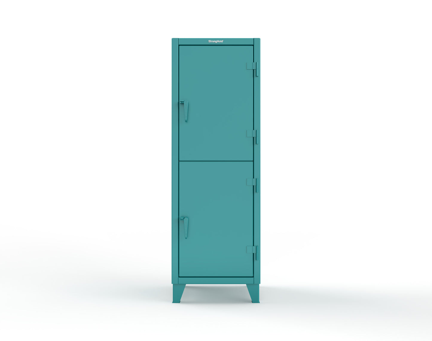 Extreme Duty 12 GA Double-Tier Locker with 2 Compartments, 3 Shelves, 4 Drawers - 26 in. W x 24in. D x 78 in. H - 26-24-2TPL-4DB-5021