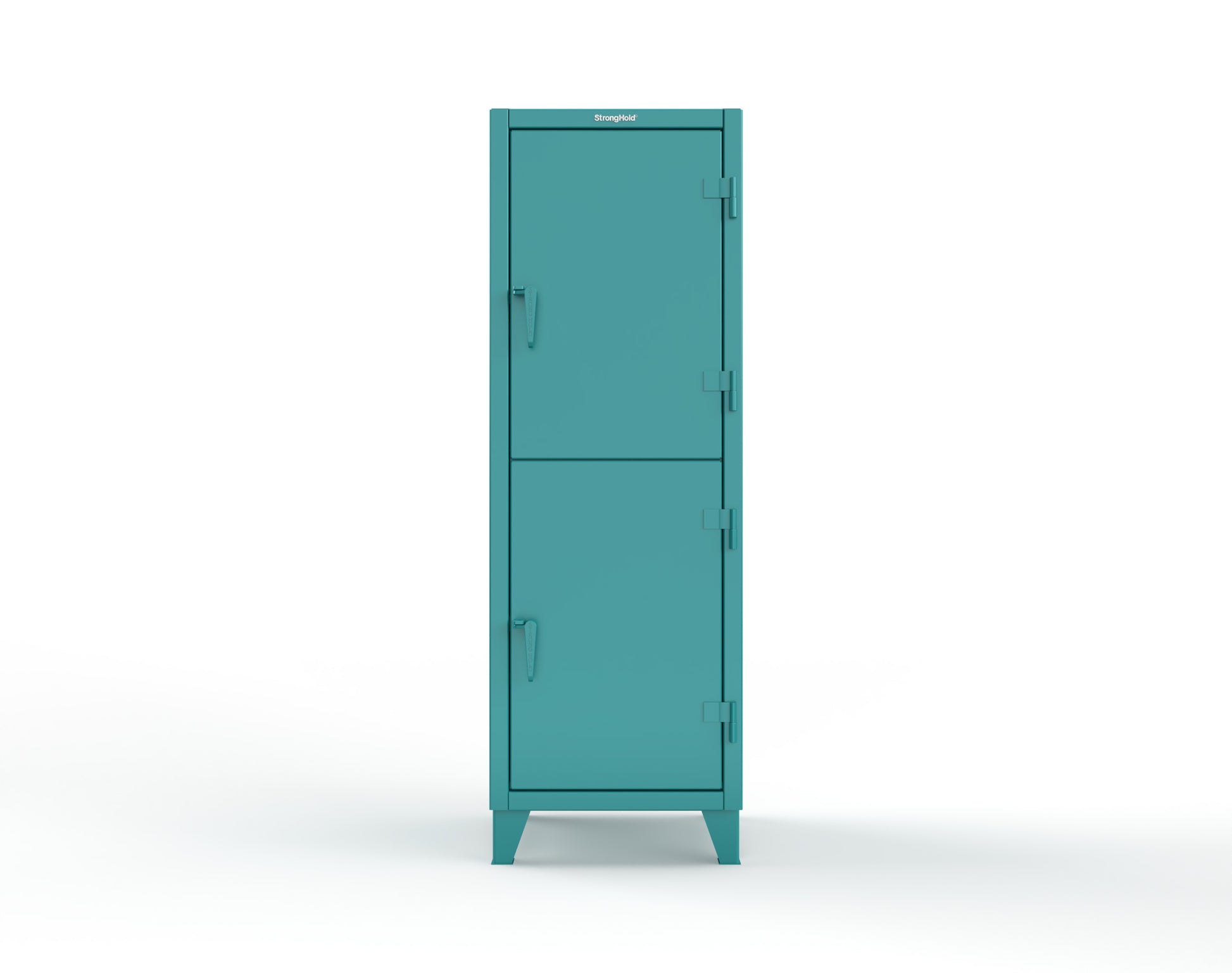Extreme Duty 12 GA Double-Tier Locker with 2 Compartments, 3 Shelves, 4 Drawers - 26 in. W x 24in. D x 78 in. H - 26-24-2TPL-4DB-5021