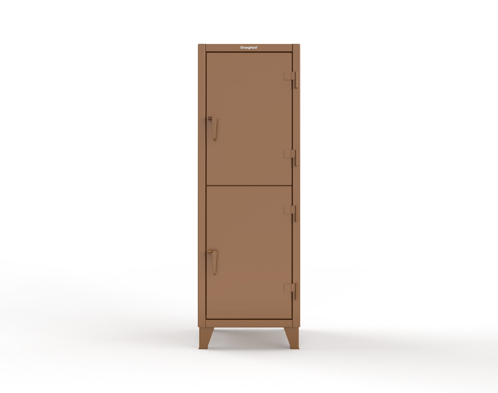 Extreme Duty 12 GA Double-Tier Locker with 2 Compartments, 3 Shelves, 4 Drawers - 26 in. W x 24in. D x 78 in. H - 26-24-2TPL-4DB-8025