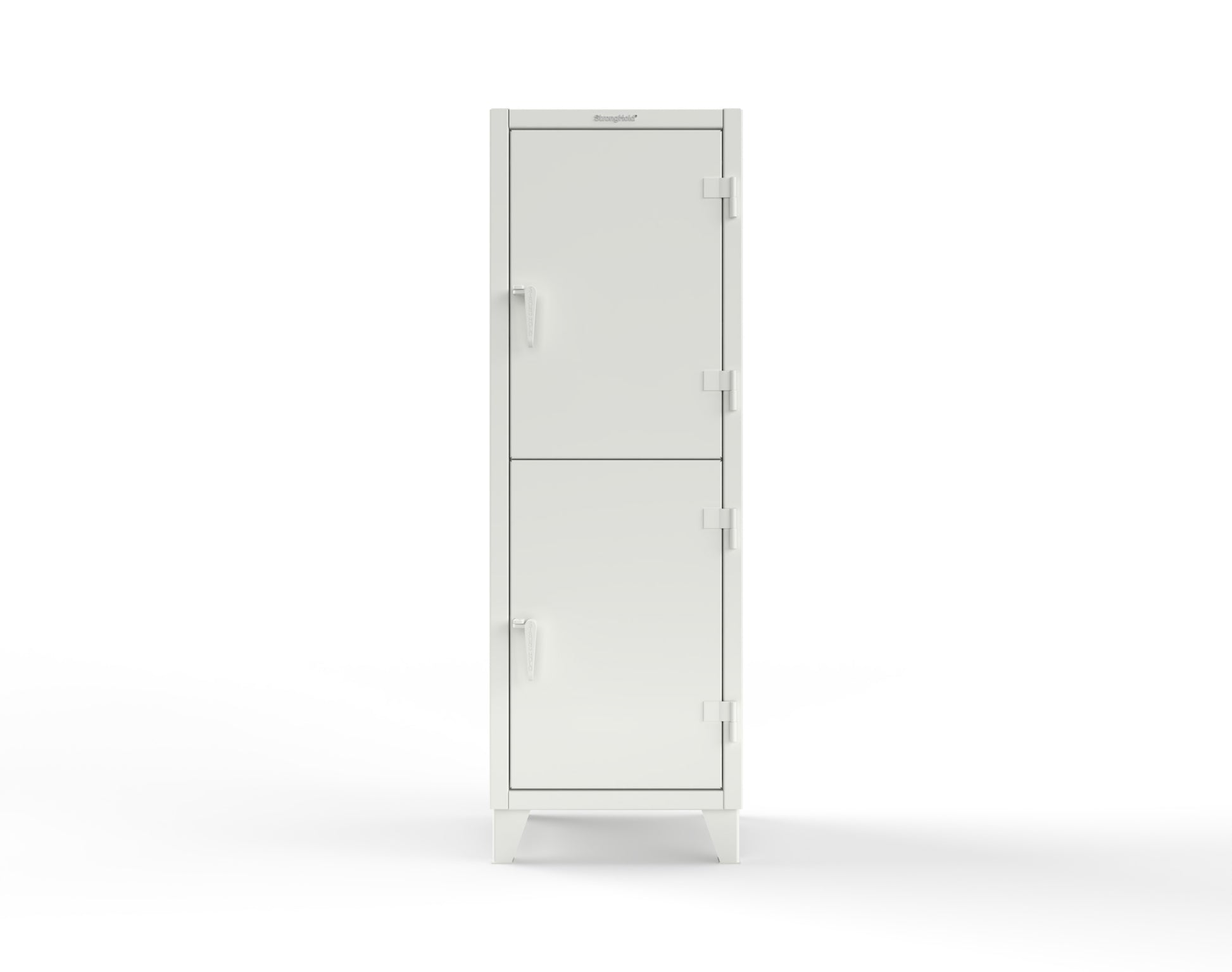 Extreme Duty 12 GA Double-Tier Locker with 2 Compartments, 3 Shelves, 4 Drawers - 26 in. W x 24in. D x 78 in. H - 26-24-2TPL-4DB-9003