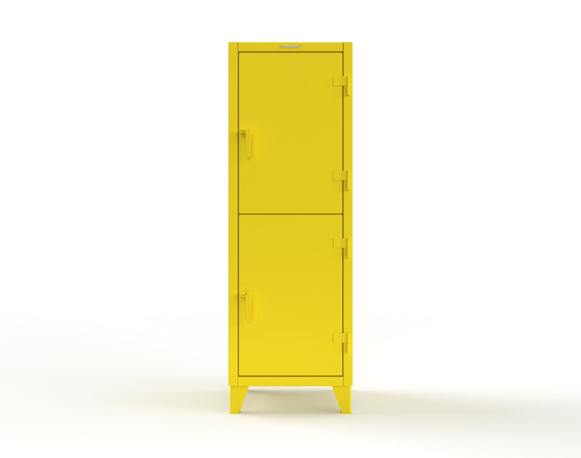 Extreme Duty 12 GA Double-Tier Locker with 2 Compartments, 4 Shelves, Coat Hooks - 26 in. W x 24in. D x 78 in. H - 26-24-2TPL-1021
