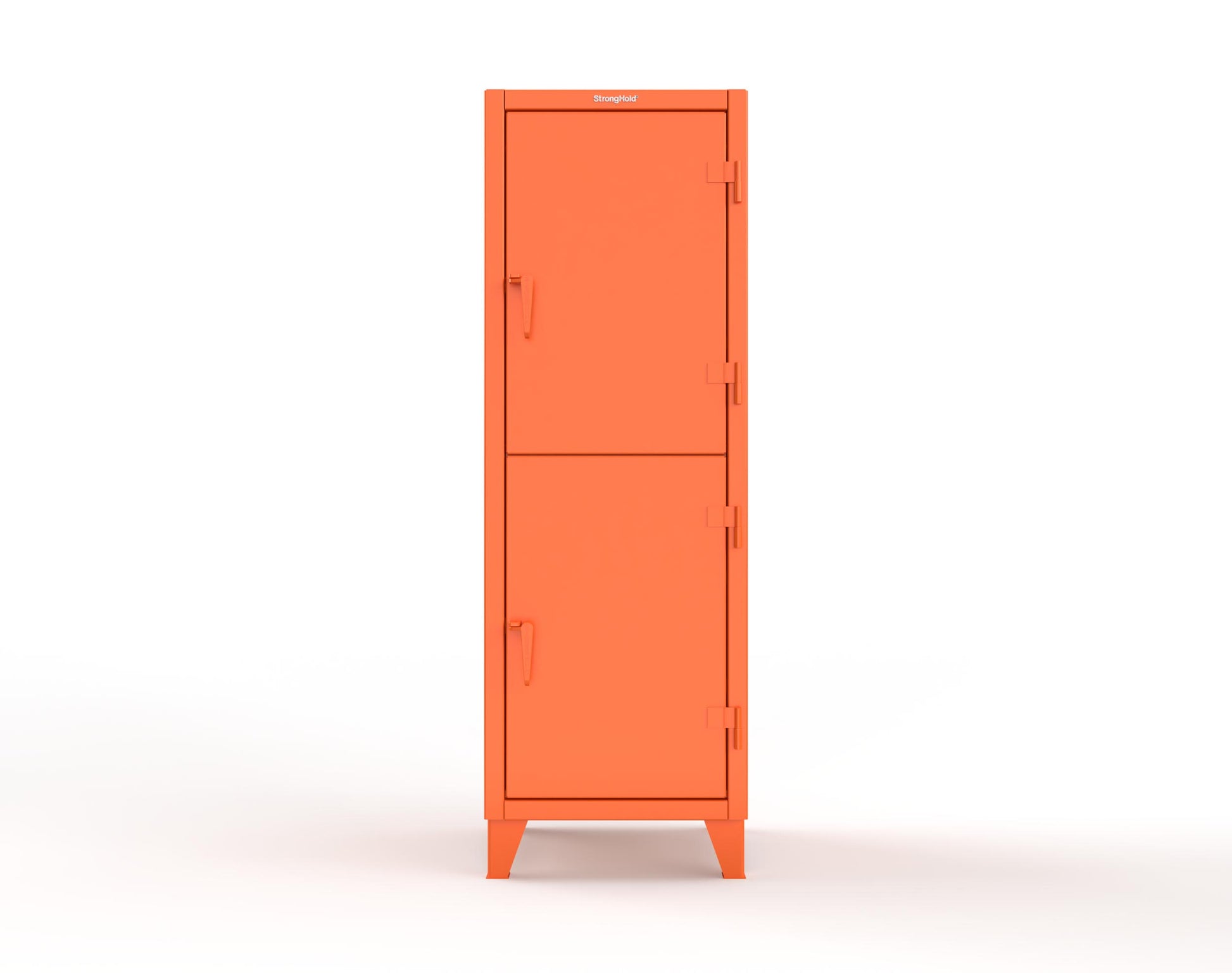 Extreme Duty 12 GA Double-Tier Locker with 2 Compartments, 4 Shelves, Coat Hooks - 26 in. W x 24in. D x 78 in. H - 26-24-2TPL-2009