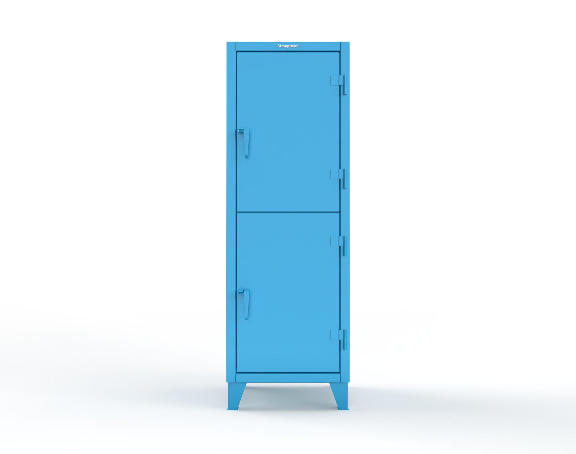 Extreme Duty 12 GA Double-Tier Locker with 2 Compartments, 4 Shelves, Coat Hooks - 26 in. W x 24in. D x 78 in. H - 26-24-2TPL-5012