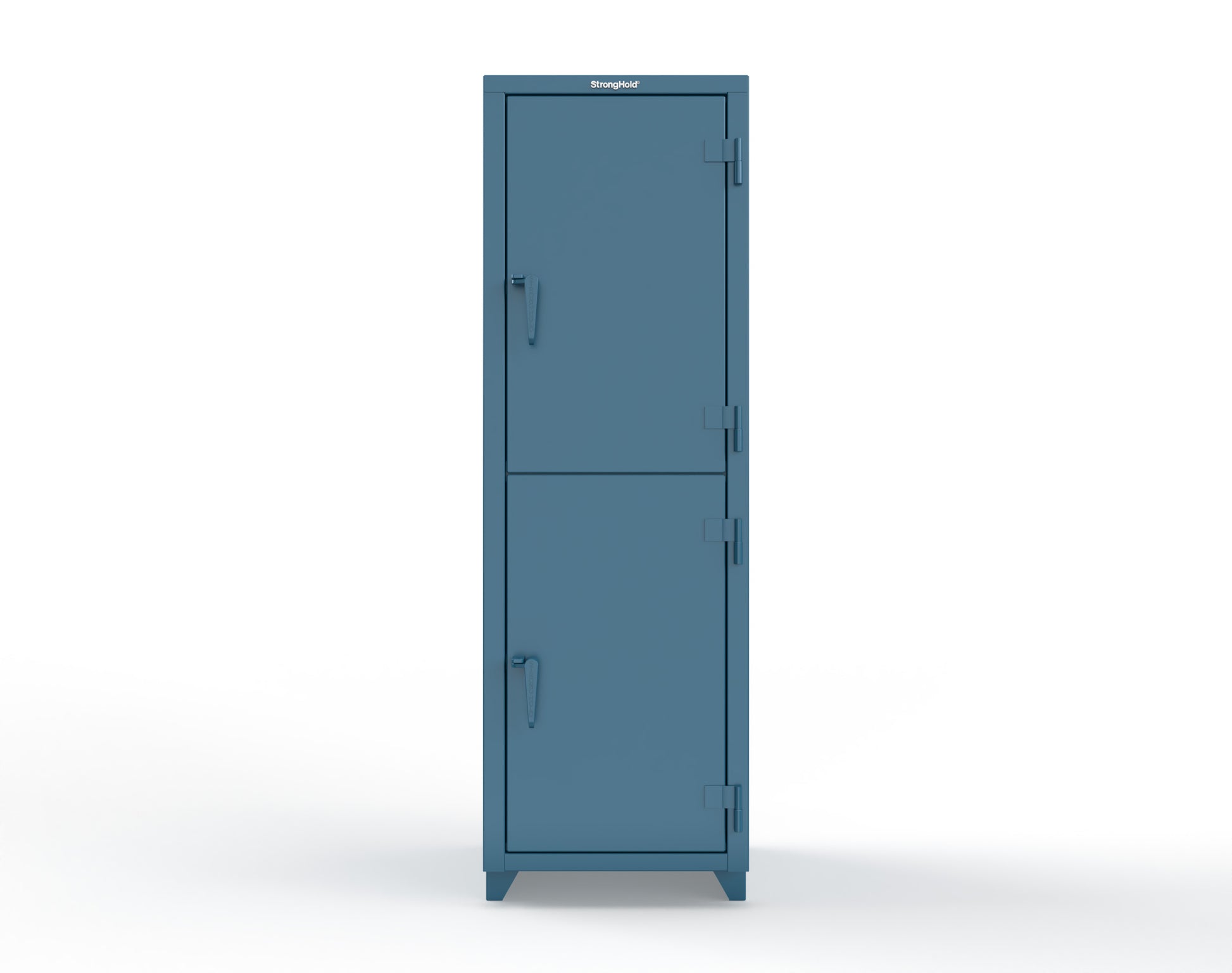 Extra Heavy Duty 14 GA Double-Tier Locker, 2 Compartments - 24 in. W x 24 in. D x 75 in. H - 26-2D-24-2T-L-5001