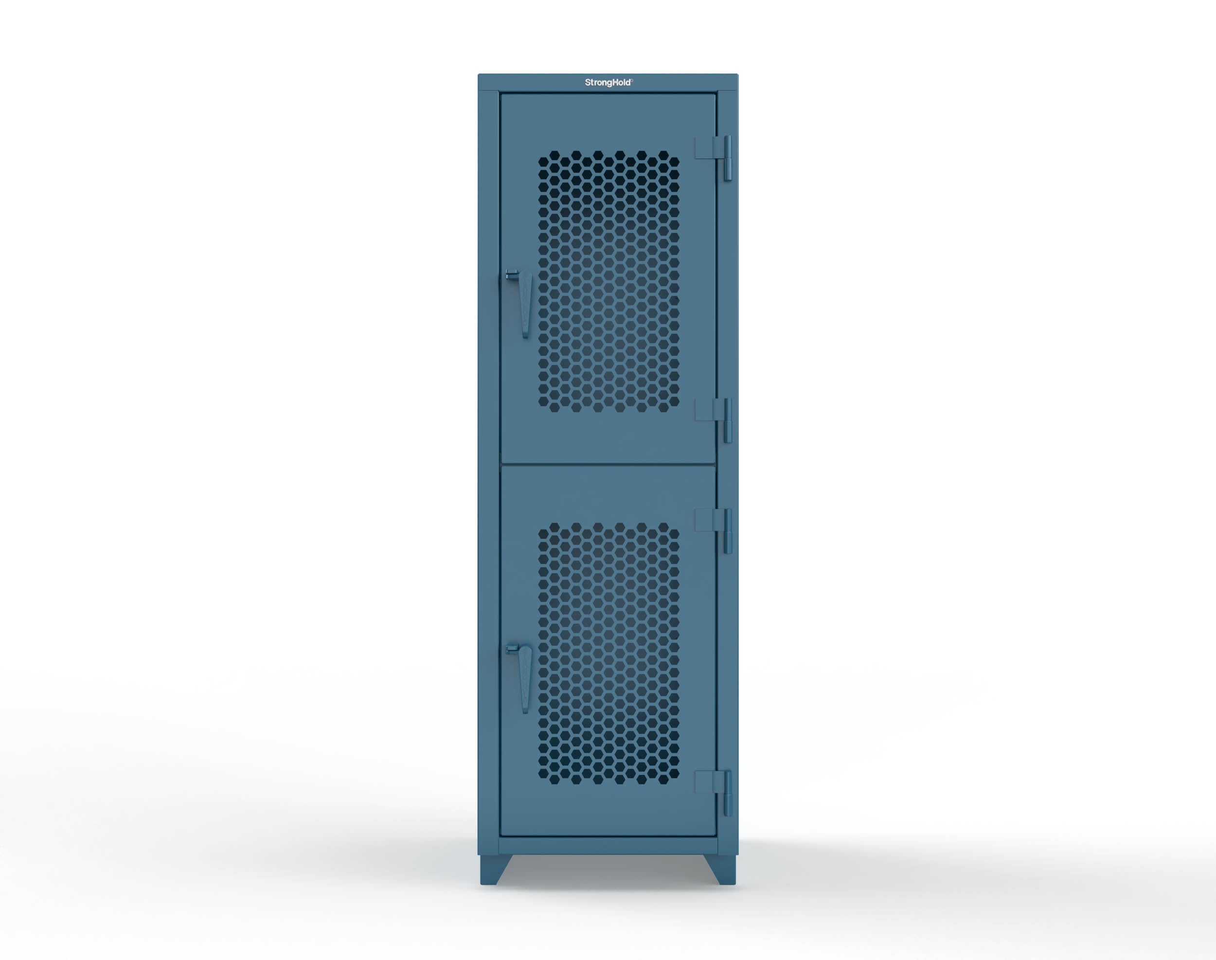 Extra Heavy Duty 14 GA Double-Tier Ventilated Locker, 2