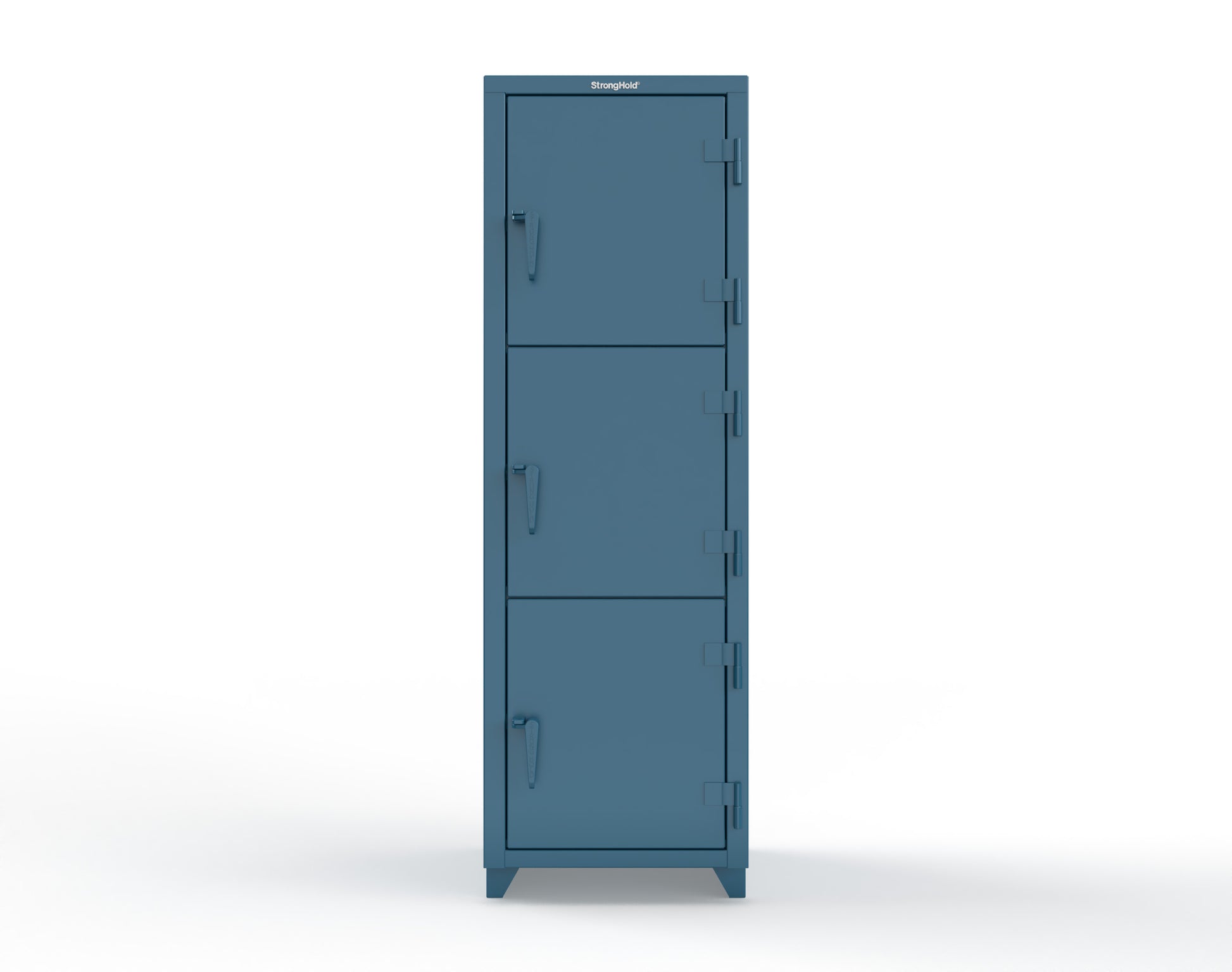 Extra Heavy Duty 14 GA Triple-Tier Locker, 3 Compartments - 24 in. W x 24 in. D x 75 in. H - 26-3D-24-3T-L-5001