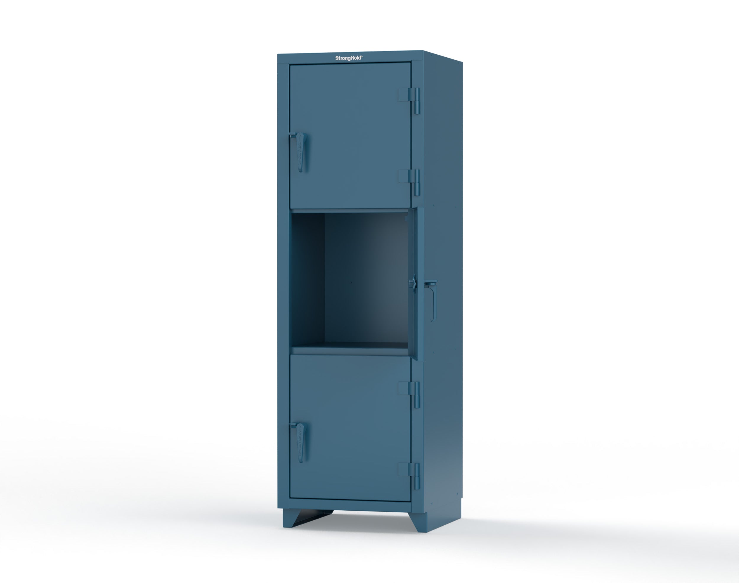 Extra Heavy Duty 14 GA Triple-Tier Locker, 3 Compartments - 24 in