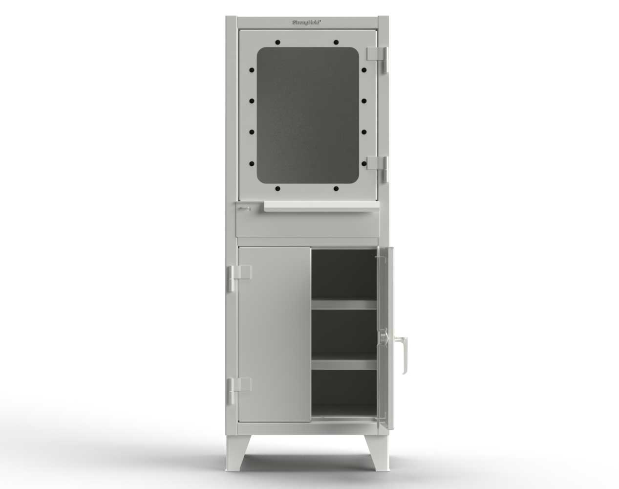 22 GA Computer Cabinet with Retractable Keyboard