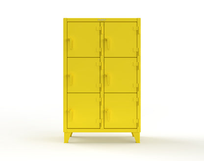 Extreme Duty 12 GA Triple-Tier Locker with 6 Compartments, 42 in. W x 18in. D x 68 in. H - 3.55-18-3TMT-1023