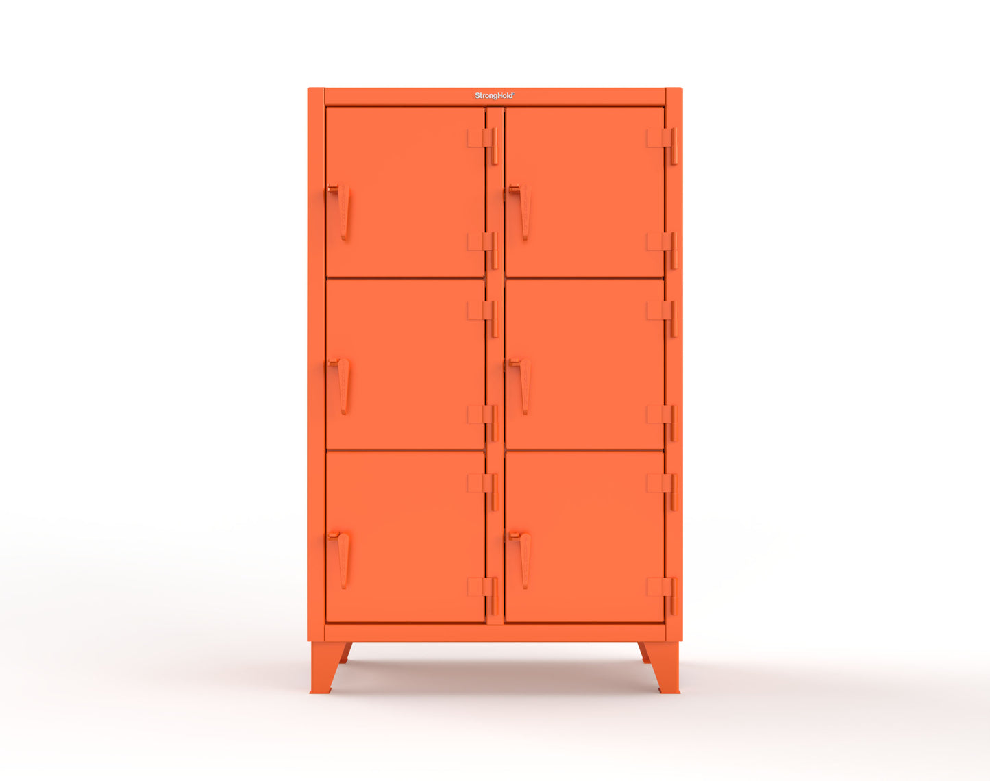 Extreme Duty 12 GA Triple-Tier Locker with 6 Compartments, 42 in. W x 18in. D x 68 in. H - 3.55-18-3TMT-2004