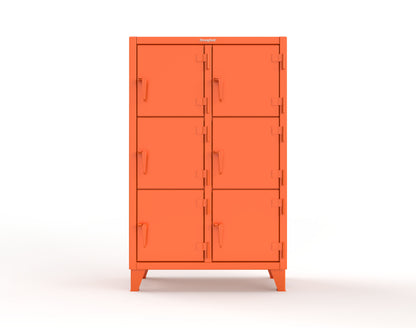 Extreme Duty 12 GA Triple-Tier Locker with 6 Compartments, 42 in. W x 18in. D x 68 in. H - 3.55-18-3TMT-2004