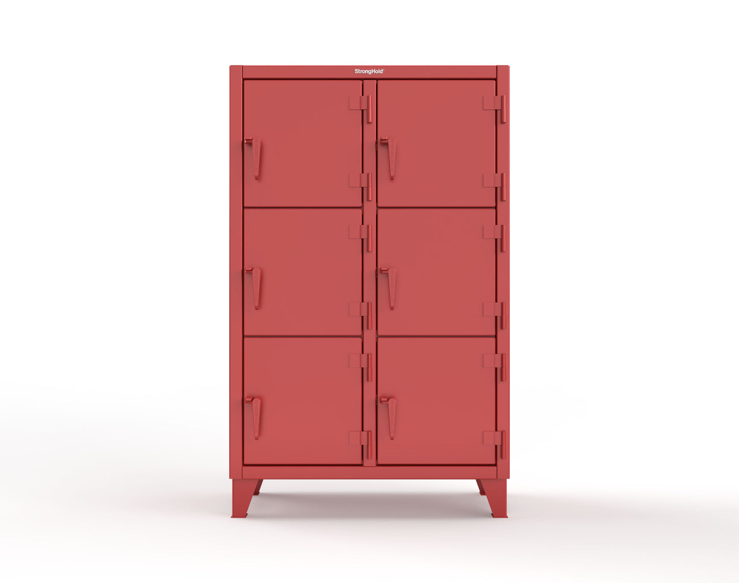 Extreme Duty 12 GA Triple-Tier Locker with 6 Compartments, 42 in. W x 18in. D x 68 in. H - 3.55-18-3TMT-3001