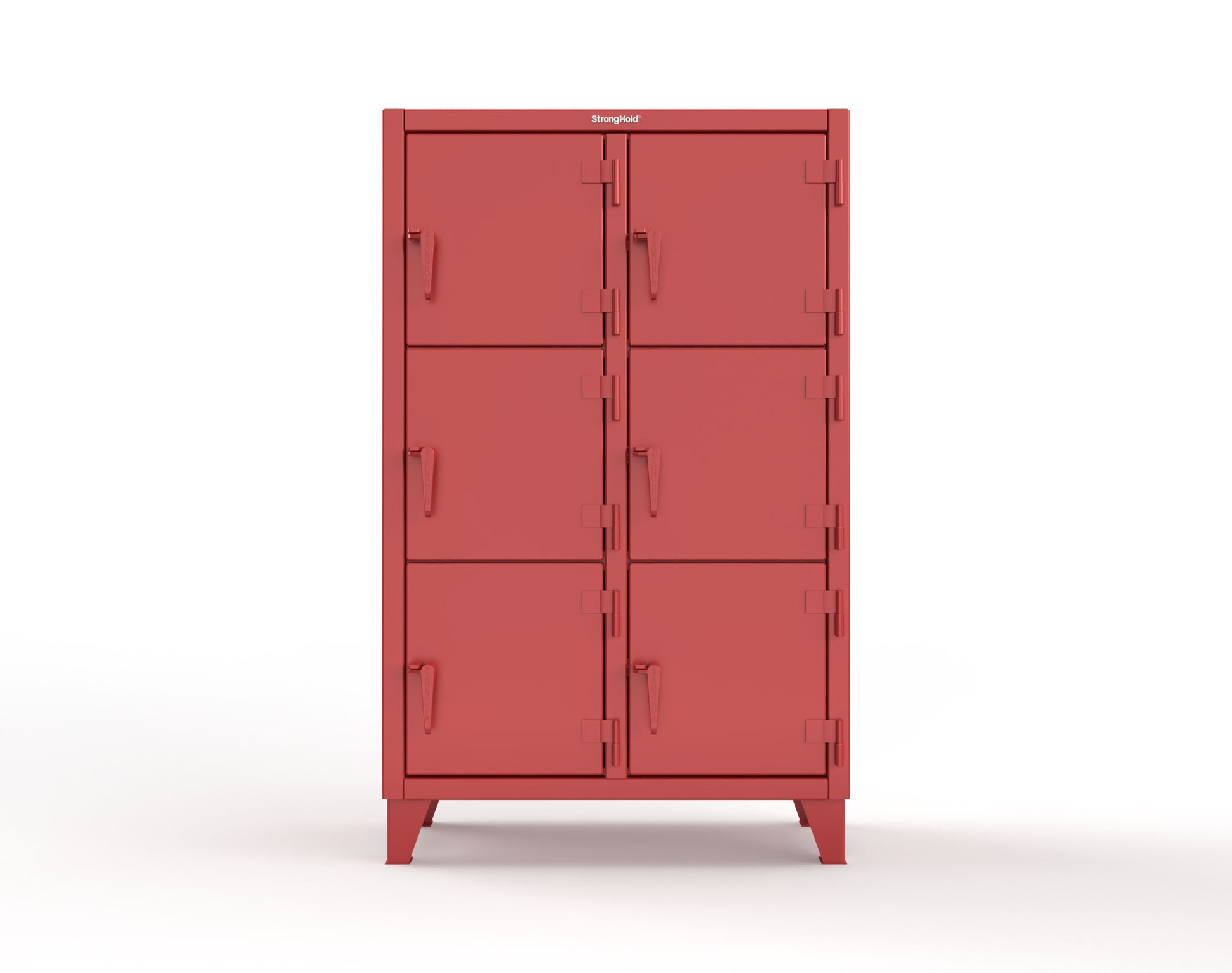 Extreme Duty 12 GA Triple-Tier Locker with 6 Compartments, 42 in. W x 18in. D x 68 in. H - 3.55-18-3TMT-3001