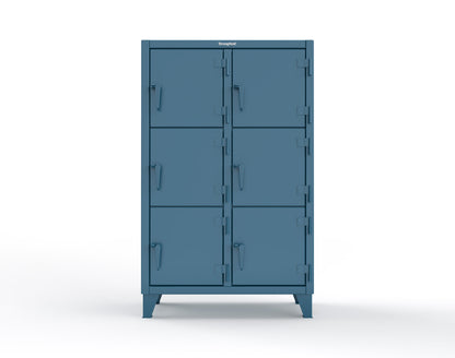 Extreme Duty 12 GA Triple-Tier Locker with 6 Compartments, 42 in. W x 18in. D x 68 in. H - 3.55-18-3TMT-5010