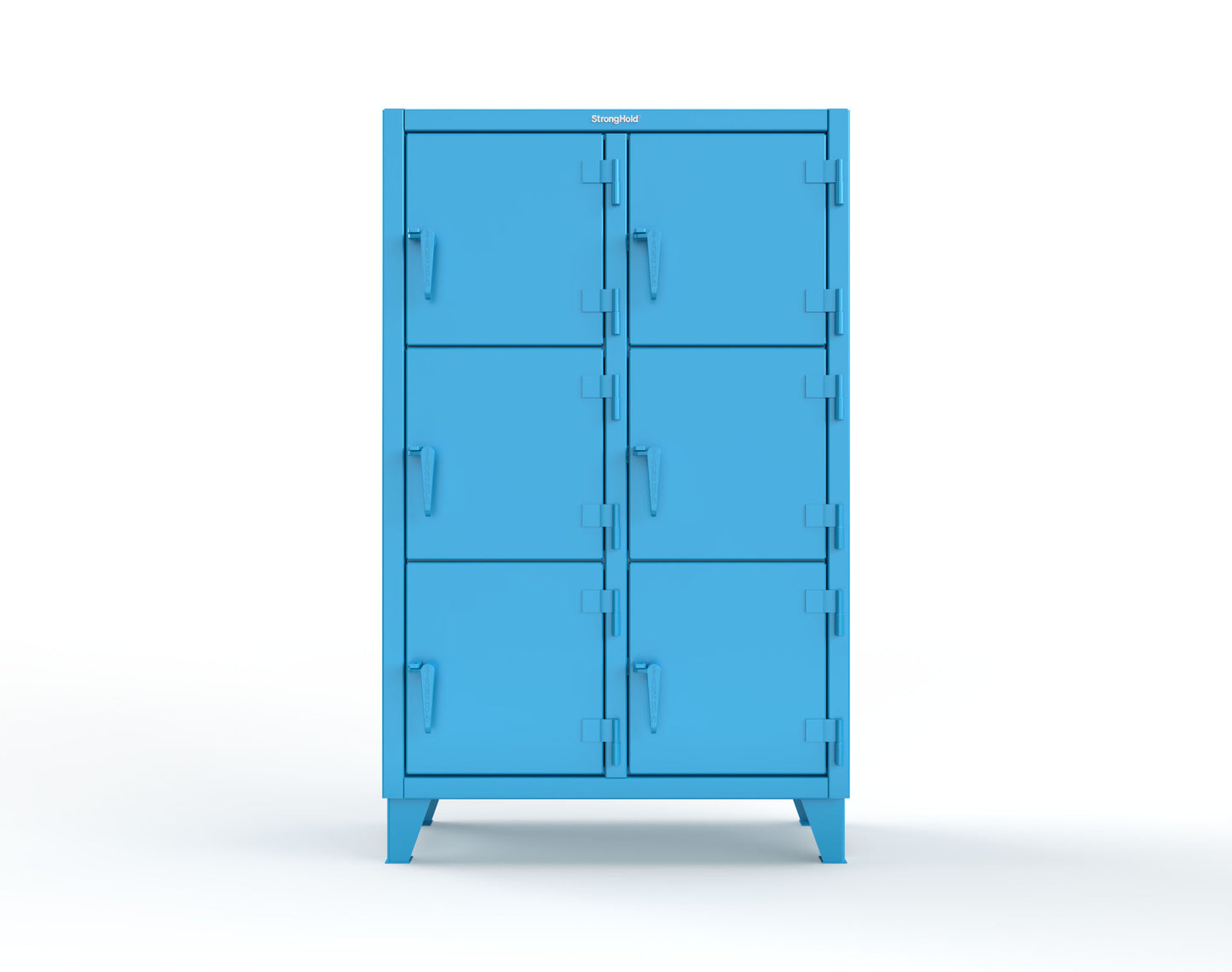 Extreme Duty 12 GA Triple-Tier Locker with 6 Compartments, 42 in. W x 18in. D x 68 in. H - 3.55-18-3TMT-5012