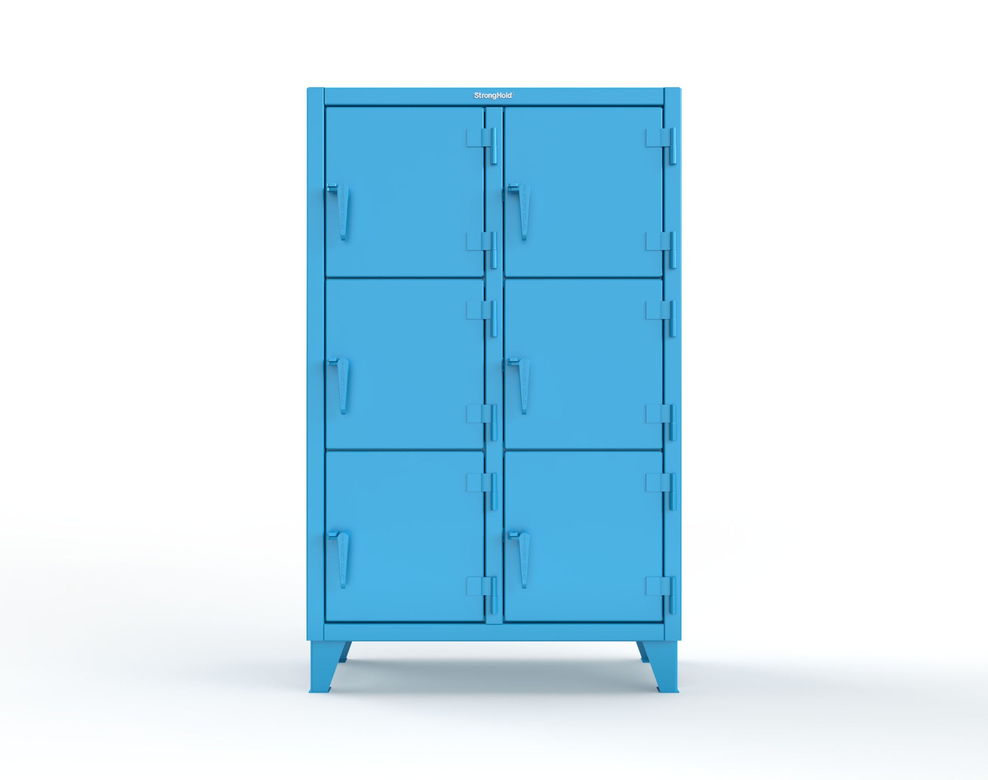 Extreme Duty 12 GA Triple-Tier Locker with 6 Compartments, 42 in. W x 18in. D x 68 in. H - 3.55-18-3TMT-5012