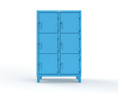 Extreme Duty 12 GA Triple-Tier Locker with 6 Compartments, 42 in. W x 18in. D x 68 in. H - 3.55-18-3TMT-5012